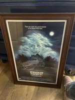 1985 Fright Night Framed Movie Poster Signed Jerry - 16" x 24" w COA - PPSKN