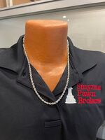  22" white gold rope chain 24.8g 10k