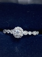 Diamond Wedding Set - White Gold -  Size 7 - 10K - PPSKN309203