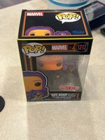Funko Pop Kate Bishop w/Lucky Pizza Dog #1212 Blacklight TARGET