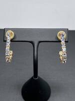  14K Gold Earrings with Blue Stones      LS(319256)
