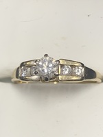 Dialmond Ring - YG - Sz 11 -14K - PPSKN