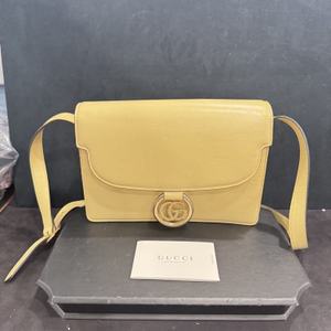 Gucci Leather GG Ring Shoulder Bag             LS(325419)
