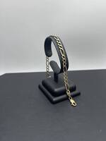 9" 14K gold Figaro Bracelet   LS(325666) 