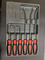 Snap-on SGRHT6BR 6pc Red Grip Radiator Hose Pick Set USA PPSD