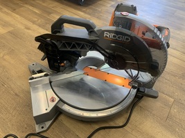 Rigid R4123 15 Amp Corded 12 in. Dual Bevel Miter Saw with LED - PPSKN