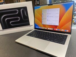 Apple MacBook Pro 14" 512GB SSD M3 8GB Silver Low Cycle Ct. PPSKN