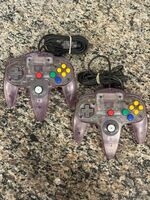 Nintendo 64 Atomic Purple Wired Controller OEM Tested Working - VWG 330682
