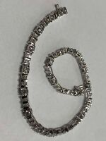 14K White Gold Bracelet With Diamonds Size 7 1/2 PPSDM