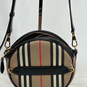BURBERRY - LOUISE ICON Round E-Canvas Stripe Crossbody Bag  SPB JA-334416