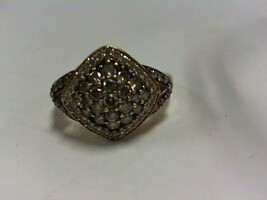 Diamond Cluster Ring - YG - Sz 7.5 - 10K - PPSKN