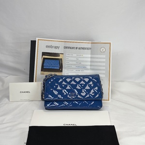 CHANEL Quilted CC SHW Wallet On Chain Shoulder Bag Blue SPB JA - 335215