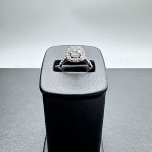 14K White Gold Engagement Ring with 1.3 Carat Center Stone Size 4.5   LS(335410)