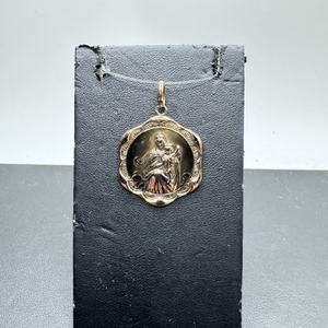 18K Gold "Mary and Jesus" Pendant        LS(335827) 