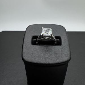 14K White Gold Princess Cut Moissanite Solitaire Size 3.5                         LS(338450) 