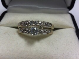 Diamond Wedding Set - WG - Sz 7 - 14K - PPSKN