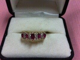 Ruby & Diamond Ring - Sz 5.5 - YG - 14K - PPSKN