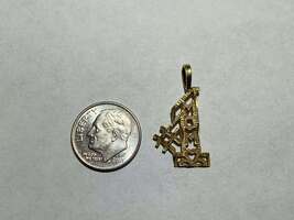 10K Yellow Gold Number One #1 Mom Pendant PPSDM