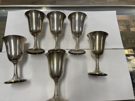 Wallace Sterling Silver Goblets Set of Six - PPSKN