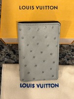 Louis Vuitton Ostrich Leather Wallet Card Organizer N99891 w/ Box VWG 31640