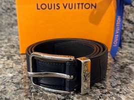 Louis Vuitton Blue Alligator Leather Belt M9118/BC4125 Size 100/40 - VWG 341641