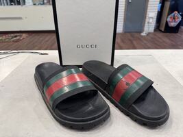 Gucci Red and Green Slides      MENS Size 10       LS(341906)