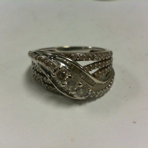 Diamond Cluster Ring - WG - Sz 7 - 10K - PPSKN