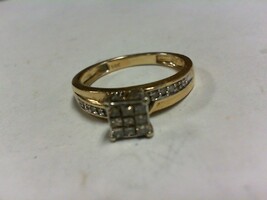 Diamond Ring Cluster - Rose Gold - Sz 7 - 14K - PPSKN