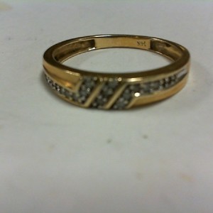 Diamond Band - YG -  Sz 7 - 14K - PPSKN