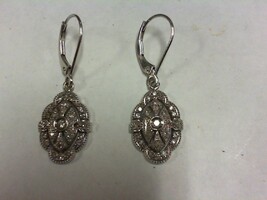 Art Deco Style Diamond Chip  Dangle Earrings - 14K - PPSKN