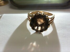 Smokey Quartz Ring - YG - Sz 6.5 - 14K - PPSKN