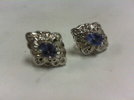Tanzanite & Diamond Accent  Earrings - WG - 14K - PPSKN
