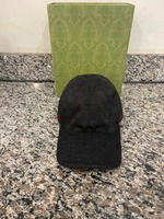 Gucci GG Web Adjustable Black Baseball Hat With Box SPB-JB 343859