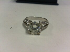 CZ Diamond Ring - WG -  Sz 5.5 - 14K - PPSKN