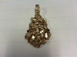 Gold Nugget Pendant - YG - 1 1/2" x 1" - 10K - PPSKN