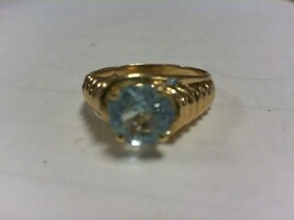 Aqua Marine/Blue Topaz - YG - Ring Sz 6 - 14K - PPSKN
