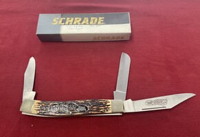 RARE GIANT 13.5" Dealer Display SCHRADE TEXAS RANGERS 175th 3-Blade Knife SC5TR