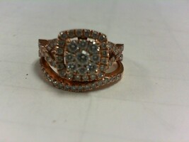Diamond Rose Gold  Ring Set - Sz 6 - 10K - PPSKN