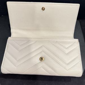 Gucci GG Marmont Continental Wallet in Cream           LS(345820)