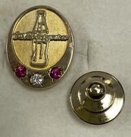 Coke-Cola Service Pin/Tie Tack - w 2 Rubies & 1 Diamond - PPSKN