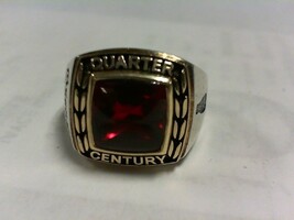 Coca-Cola Quarter Century Sterling & 10K Ring Sz 10 - PPSKN