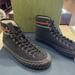 Gucci Interlocking G Hightop Black Sneakers MEN US SIZE 7.5           LS(346079)
