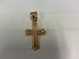Gold Cross Pendant - YG - 1" x 1/2" - 10K - PPSKN