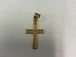 Gold Cross Pendant - YG - 1" x 1/2" - 10K - PPSKN