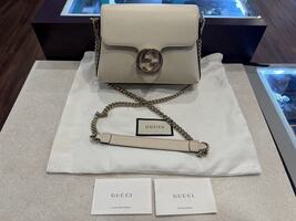 Gucci Dollar Calfskin Interlocking G Crossbody Bag                    LS(346531)
