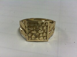 Gold Nugget Band - YG - Sz 9.5 - 10K - PPSKN