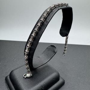 7in Sterling Silver Bracelet with Stones             LS(347202)