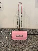 Balenciaga Small Gossip Leather Shoulder Bag Pink  SPB-TS 347243