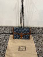 Gucci Denim GG Mini Dionysus Chain Wallet Blue Tea Cuir Epilog Electric Blue TS 