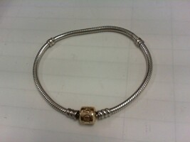 Pandora  Sterling Bracelet  with a 14K Clasp - 7.5" - PPSKN